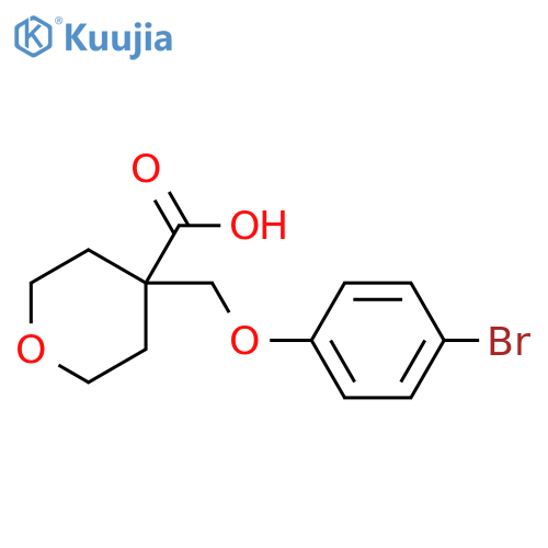 4-(4-Bromo-phenoxymethyl)-tetrahydro-pyran-4-carboxylic acid structure