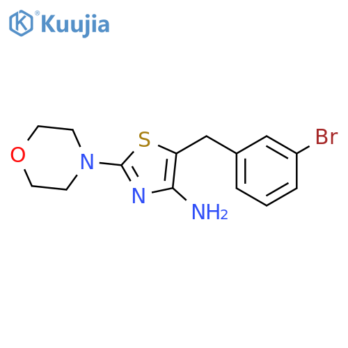 5-(3-Bromo-benzyl)-2-morpholin-4-yl-thiazol-4-ylamine structure