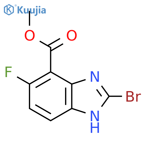 Methyl 2-bromo-6-fluoro-1H-benzimidazole-7-carboxylate structure