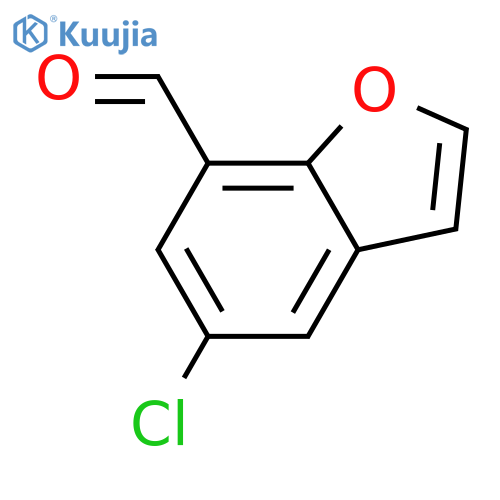 5-chloro-1-benzofuran-7-carbaldehyde structure