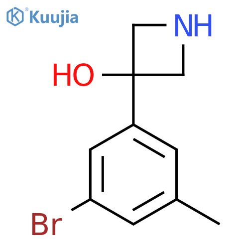3-(3-bromo-5-methylphenyl)azetidin-3-ol structure