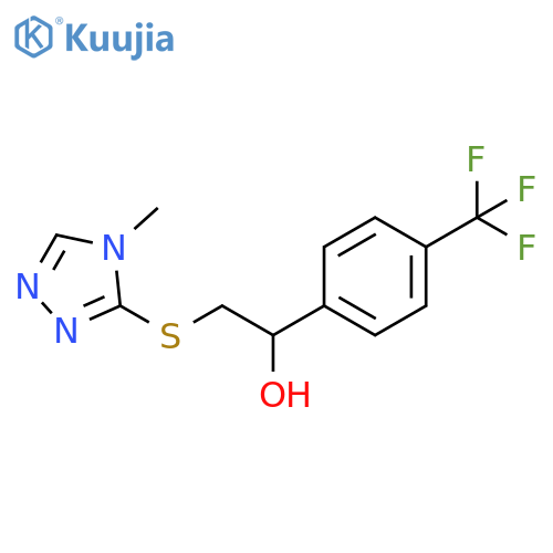α-[[(4-Methyl-4H-1,2,4-triazol-3-yl)thio]methyl]-4-(trifluoromethyl)benzenemethanol structure