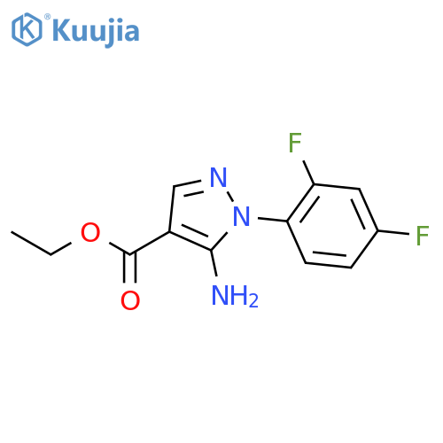 Ethyl 5-amino-1-(2,4-difluorophenyl)-1H-pyrazole-4-carboxylate structure