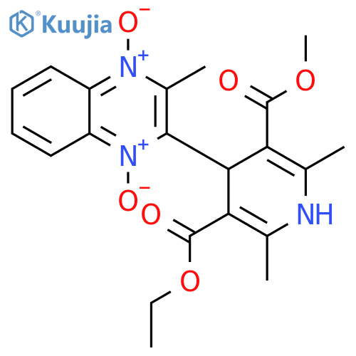 3,5-Pyridinedicarboxylic acid,2,6-dimethyl-4-(3-methyl-1,4-dioxido-2-quinoxalinyl)-, ethyl methyl ester structure