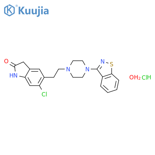 Ziprasidone hydrochloride monohydrate structure