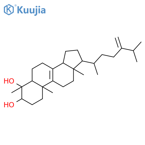 (3beta,4R,5alpha)-4-Methylergosta-8,24(28)-diene-3,4-diol structure