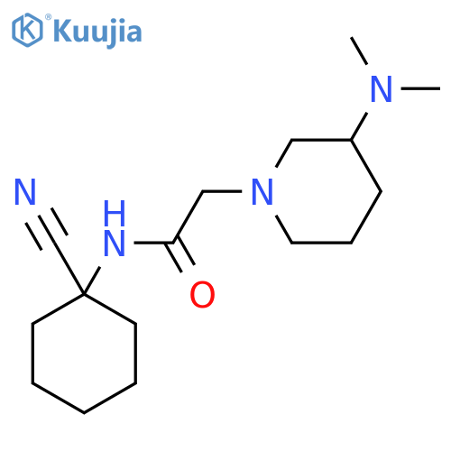 N-(1-cyanocyclohexyl)-2-[3-(dimethylamino)piperidin-1-yl]acetamide structure
