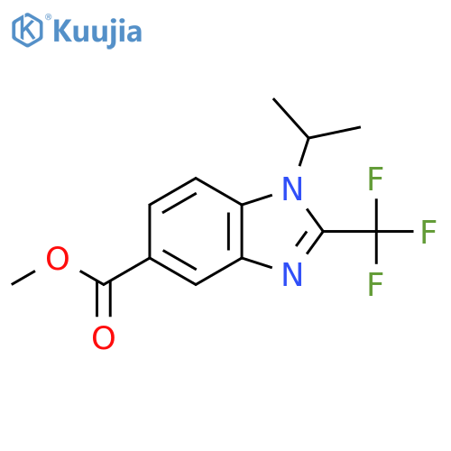 1-Isopropyl-2-trifluoromethyl-1H-benzoimidazole-5-carboxylic acid methyl ester structure
