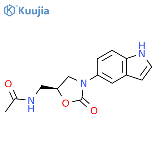 Acetamide, N-[[3-(1H-indol-5-yl)-2-oxo-5-oxazolidinyl]methyl]-, (S)- structure