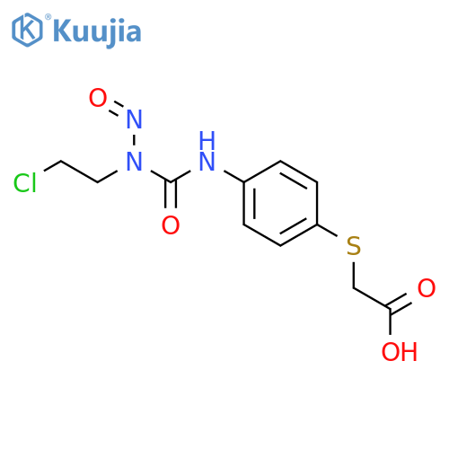 acetic acid, [p-[3-(2-chloroethyl)-3-nitrosoureido]phenylthio]- structure