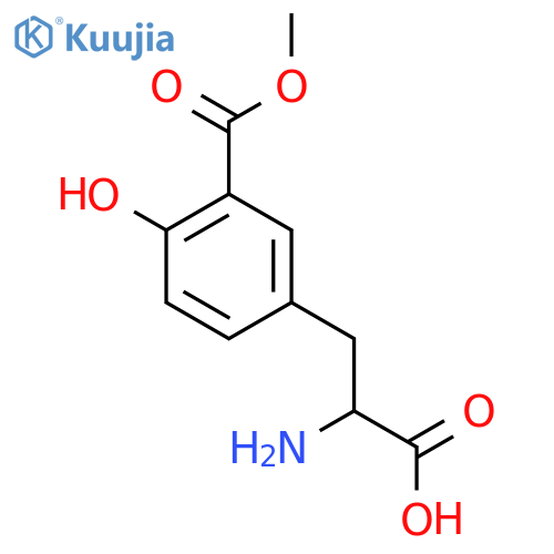 2-amino-3-4-hydroxy-3-(methoxycarbonyl)phenylpropanoic acid structure