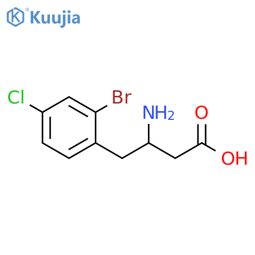 3-Amino-4-(2-bromo-4-chlorophenyl)butyricAcid structure