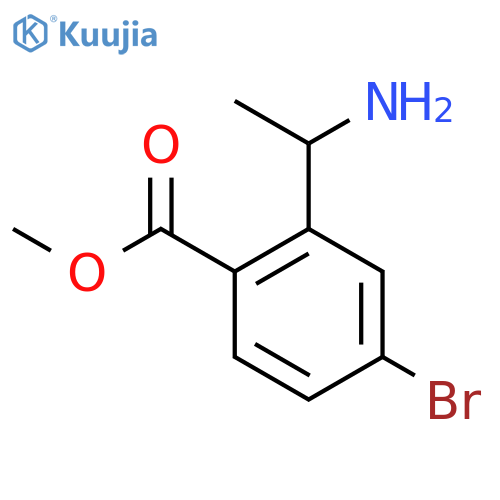 2-(1-Amino-ethyl)-4-bromo-benzoic acid methyl ester structure