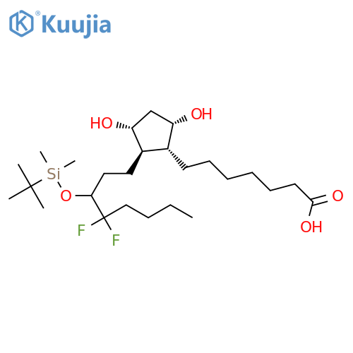 7-3,5-Hydroxy-2-(3-O-tertbutyldimethylsilyl-4-difluoro)octane Heptanoic Acid structure