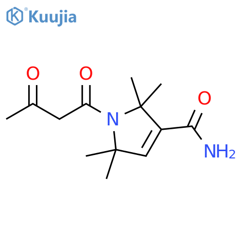 1-Acetoacetyl-2,2,5,5-tetramethyl-3-pyrroline-3-carboxamide structure