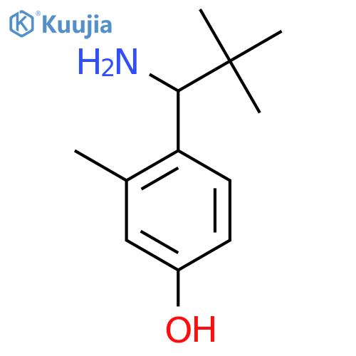 4-(1-AMINO-2,2-DIMETHYLPROPYL)-3-METHYLPHENOL structure