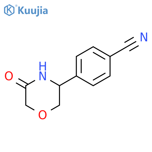 4-(5-Oxomorpholin-3-yl)benzenecarbonitrile structure