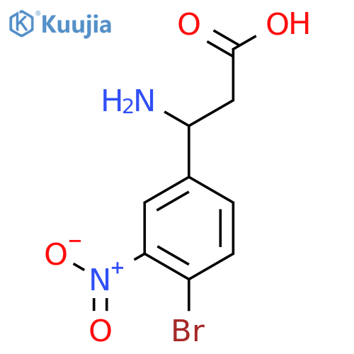 3-amino-3-(4-bromo-3-nitrophenyl)propanoic acid structure