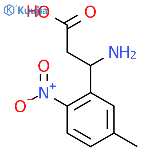3-amino-3-(5-methyl-2-nitrophenyl)propanoic acid structure