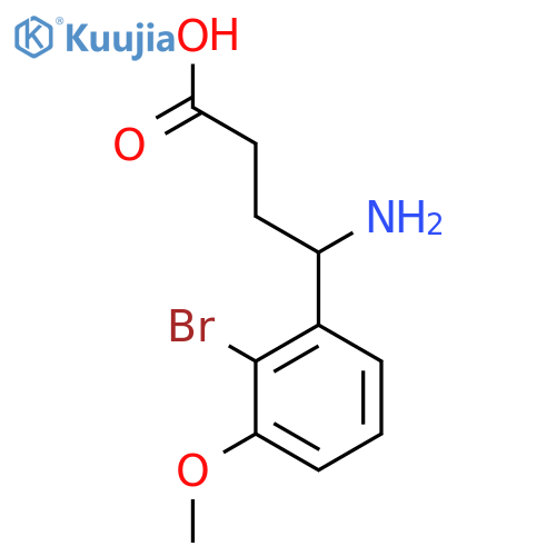 4-amino-4-(2-bromo-3-methoxyphenyl)butanoic acid structure