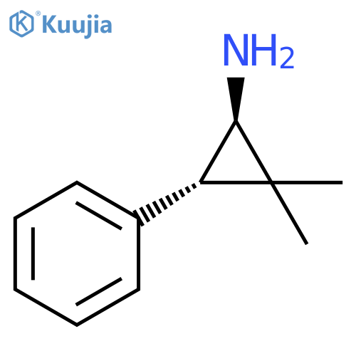 (1R,3S)-2,2-dimethyl-3-phenylcyclopropan-1-amine, trans structure