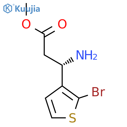 methyl (3S)-3-amino-3-(2-bromothiophen-3-yl)propanoate structure