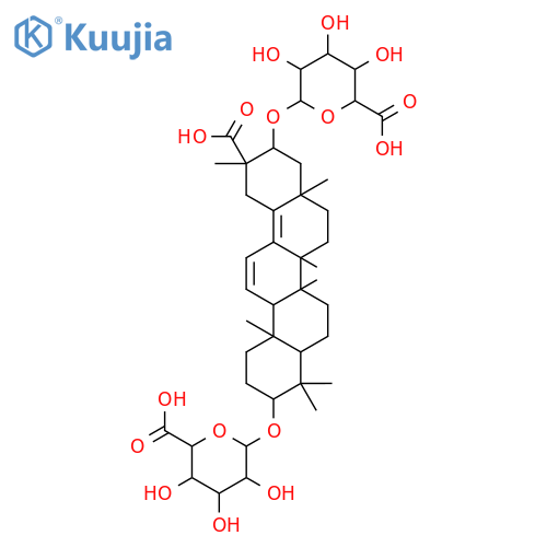 b-D-Glucopyranosiduronic acid, (3b,20a,21a)-20-carboxy-30-noroleana-11,13(18)-diene-3,21-diyl bis- (9CI) structure