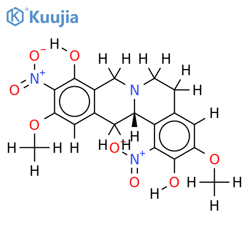 (-)-2,9-dihydroxyl-3,11-dimethoxy-1,10-dinitrotetrahydroprotoberberine structure