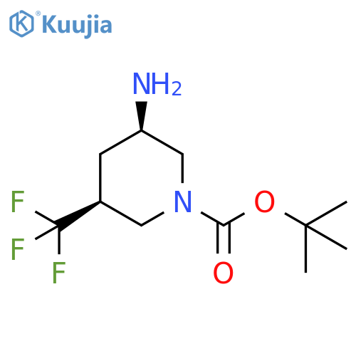 tert-butyl cis-3-amino-5-(trifluoromethyl)piperidine-1-carboxylate structure