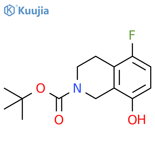 tert-butyl 5-fluoro-8-hydroxy-1,2,3,4-tetrahydroisoquinoline-2-carboxylate structure