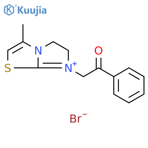 3-Methyl-7-(2-oxo-2-phenylethyl)-5,6-dihydroimidazo2,1-b1,3thiazol-7-ium bromide structure