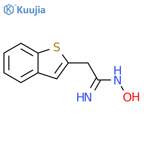 Benzo[b]thiophene-2-ethanimidamide, N-hydroxy- structure