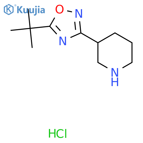 3-(5-Tert-Butyl-1,2,4-oxadiazol-3-yl)piperidine hydrochloride structure