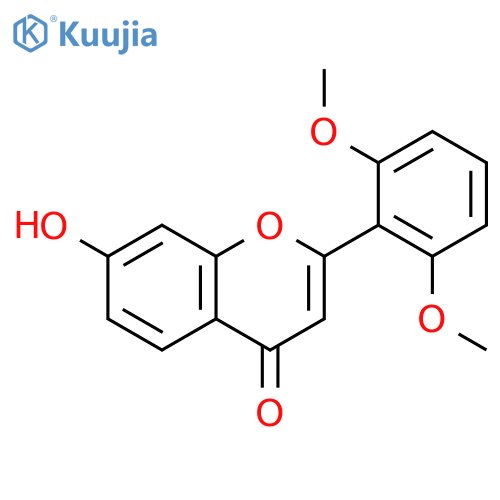 4H-1-Benzopyran-4-one, 2-(2,6-dimethoxyphenyl)-7-hydroxy- structure