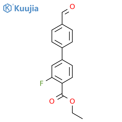 Ethyl 2-fluoro-4-(4-formylphenyl)benzoate structure