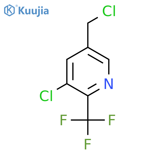 3-Chloro-5-(chloromethyl)-2-(trifluoromethyl)pyridine structure