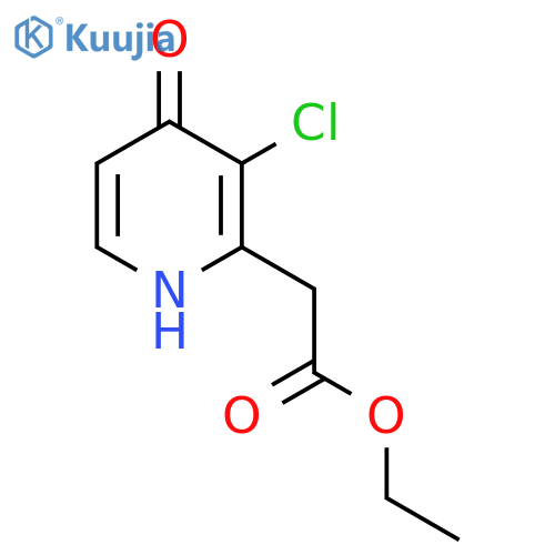 Ethyl (3-chloro-4-hydroxypyridin-2-YL)acetate structure
