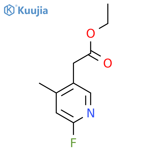 Ethyl (6-fluoro-4-methylpyridin-3-YL)acetate structure