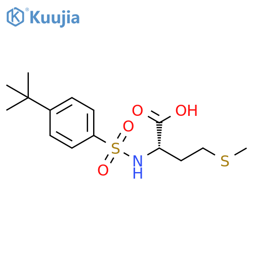 2-(4-tert-butylbenzenesulfonamido)-4-(methylsulfanyl)butanoic acid structure