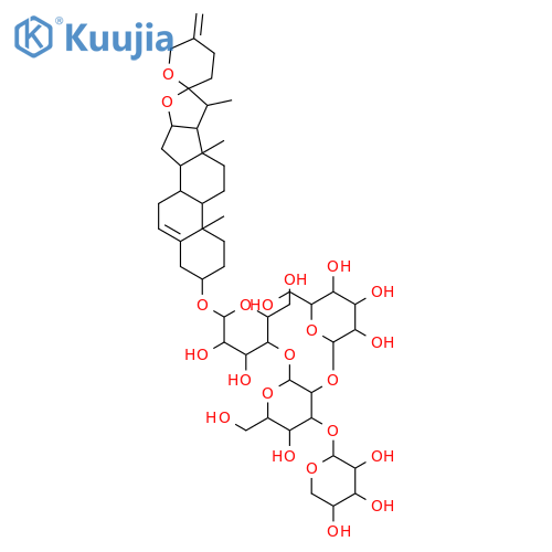 b-D-Galactopyranoside, (3b)-spirosta-5,25(27)-dien-3-yl O-b-D-glucopyranosyl-(1&reg;2)-O-[b-D-xylopyranosyl-(1&reg;3)]-O-b-D-glucopyranosyl-(1&reg;4)- structure