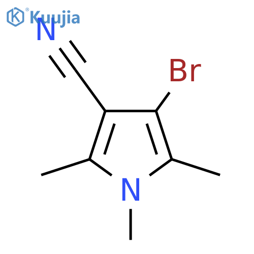 4-bromo-1,2,5-trimethyl-1H-pyrrole-3-carbonitrile structure