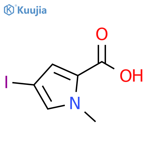 4-iodo-1-methyl-1H-pyrrole-2-carboxylic acid structure