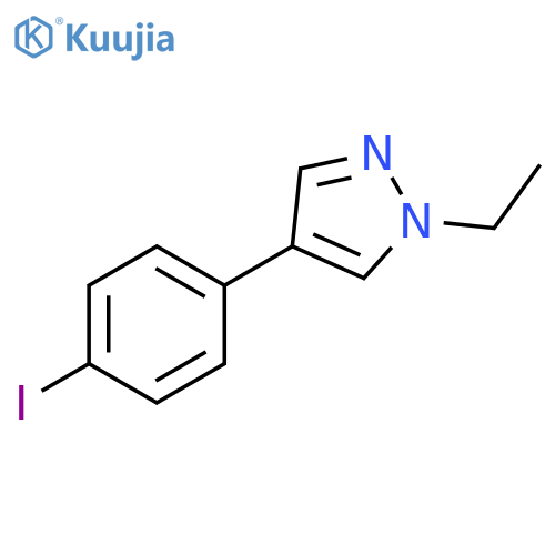 1-Ethyl-4-(4-iodo-phenyl)-1H-pyrazole structure