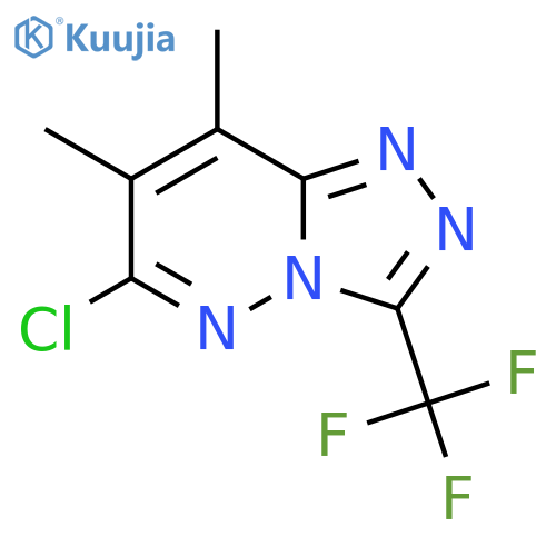 6-Chloro-7,8-dimethyl-3-(trifluoromethyl)-[1,2,4]triazolo[4,3-b]pyridazine structure