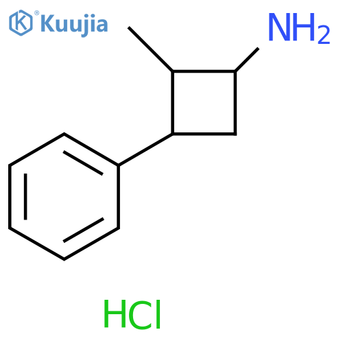 2-methyl-3-phenylcyclobutan-1-amine hydrochloride structure