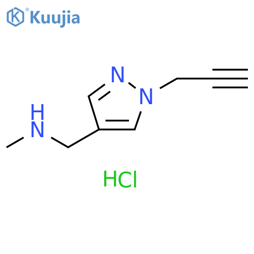 methyl({1-(prop-2-yn-1-yl)-1H-pyrazol-4-ylmethyl})amine hydrochloride structure