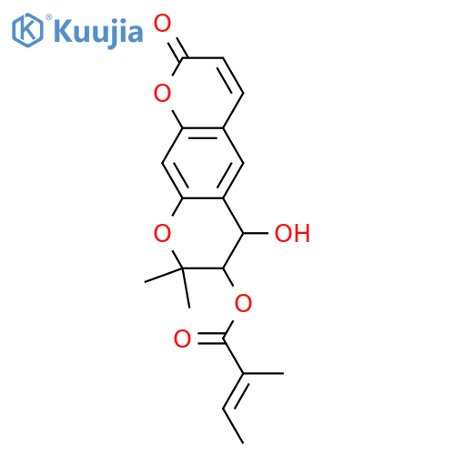 7,8-Dihydro-6,7-dihydroxy-8,8-dimethyl-2H,6H-benzo[1,2-b:5,4-b']dipyran-2-one; (3'R,4'R)-form, 3'-Angeloyl structure