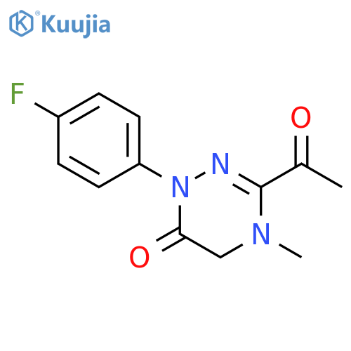 1,2,4-Triazin-6(1H)-one,3-acetyl-1-(4-fluorophenyl)-4,5-dihydro-4-methyl- structure