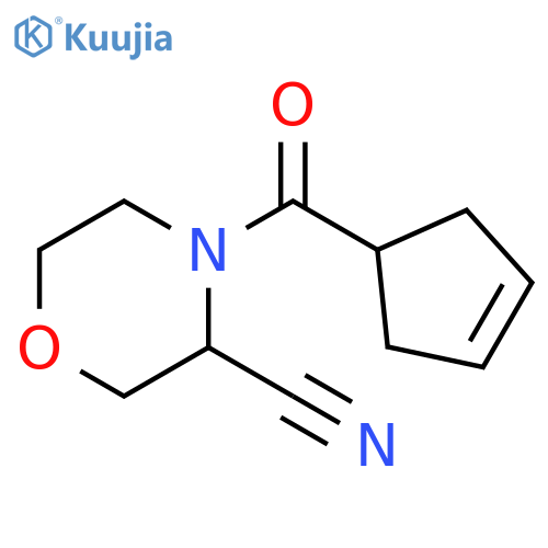 4-(3-Cyclopenten-1-ylcarbonyl)-3-morpholinecarbonitrile structure