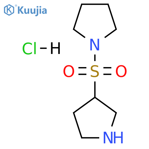 1-pyrrolidin-3-ylsulfonylpyrrolidine;hydrochloride structure